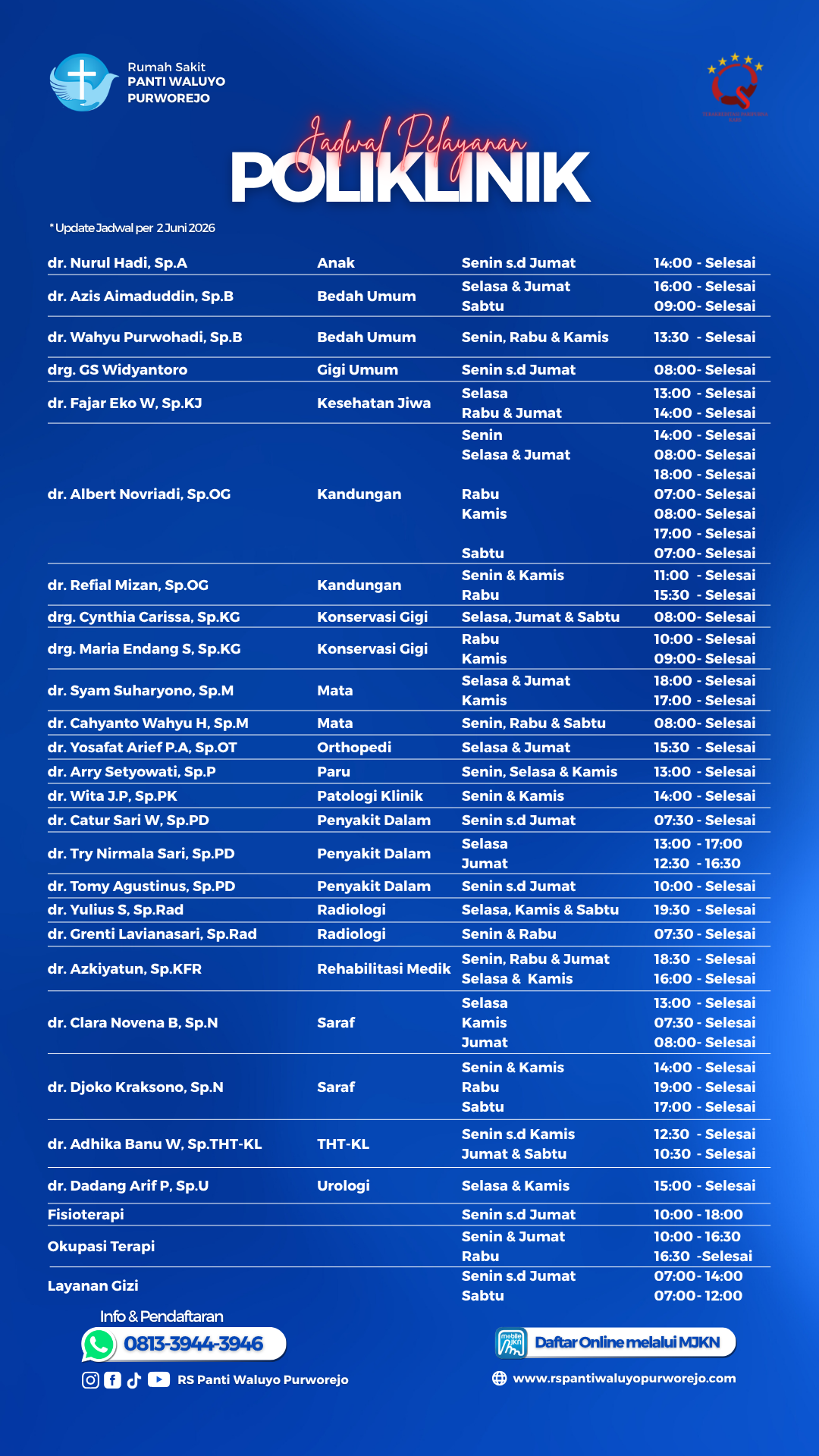 JADWAL DOKTER
